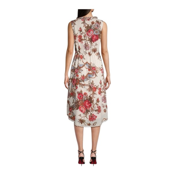 Kobi Halperin Carine Dress NWT XL Ivory Floral High-Low MSRP $598 - Picture 4 of 11
